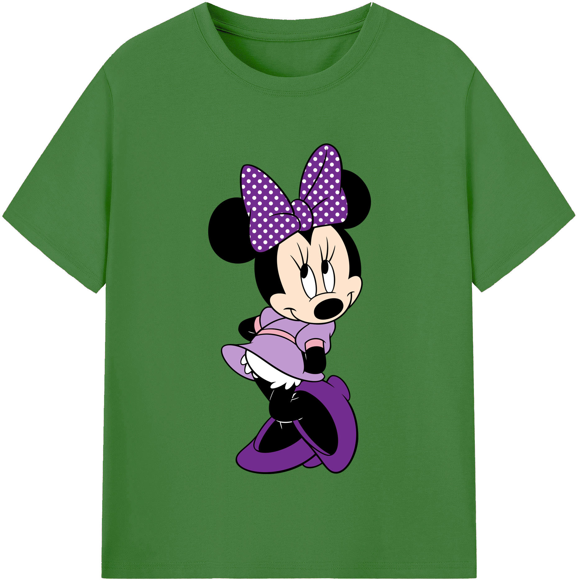 （画像用） ミッキーマウス Mickey Mouse レディースカジュアルプリントTシャツ（綿100％）